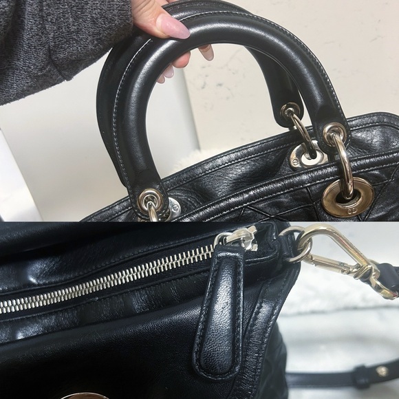 Authentic Dior Gorgeous Black Medium Leather Cannage Granville Bag - Picture 7 of 16